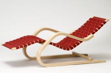 Chaise longue design vintage en bois pour le jardin ALVAR AALTO