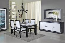 Salle à manger meublé et design blanc