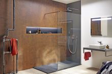 Salle de bain moderne en bois très nature