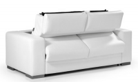 Canapé convertible en cuir blanc TORINO